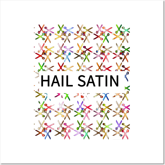 Hail Satin- scissors pattern - sewing Wall Art by maggzstyle